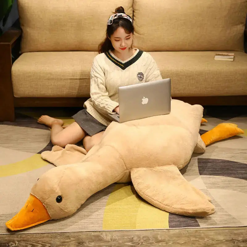 50-190cm Giant Goose Plush Toys Soft Stuffed Boba Duck Sleep Pillows Cute Animal Big Goosey Floor Mat Dolls Girl Christmas Gifts by All Mart Bristol Ltd