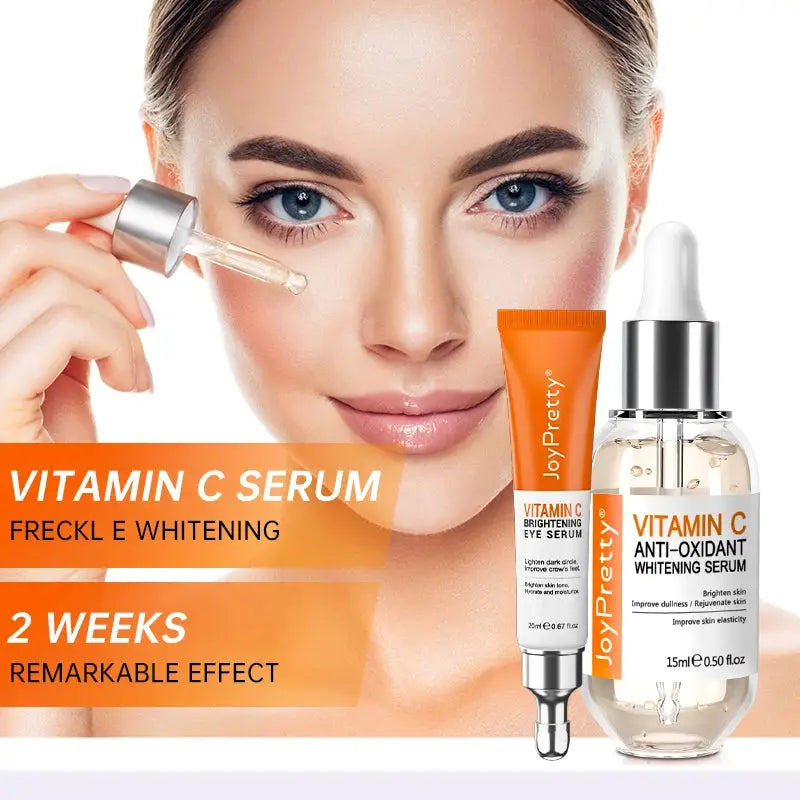 Vitamin C for Face Whitening Set Dark Spots Removal Cream Skincare Kits Eye Lightening Moisturizing Facial Serum Skin Care by All Mart Bristol Ltd