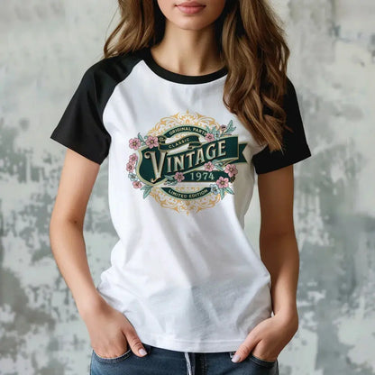 1974 tshirt women Y2K t shirt girl funny clothing by All Mart Bristol Ltd