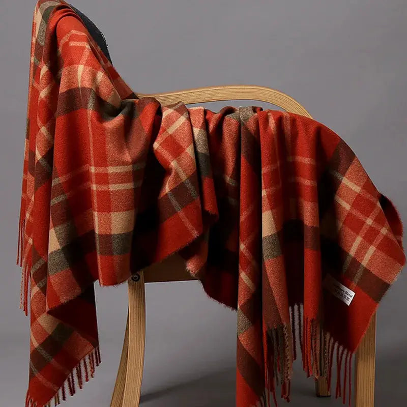 Winter Cashmere Plaid Scarf Autumn Men's Thick Wrap Scarves Female Warm Blanket Foulard Shawls Luxury Brand Fringe Large Bandana by All Mart Bristol Ltd