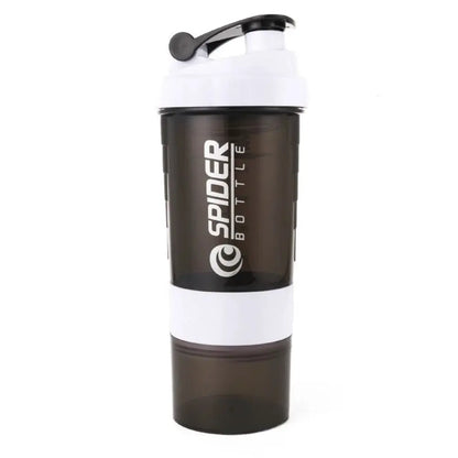 3 Layers Shaker Protein Bottle Powder Shake Cup Water Bottle Plastic Mixing Cup Body Building Exercise Bottle by All Mart Bristol Ltd