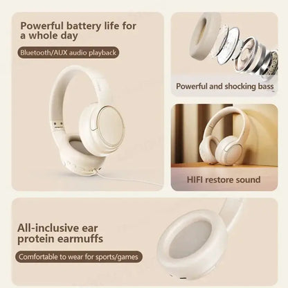 Original Lenovo TH20 Wireless Bluetooth 5.3 Headphones Dual Mode Headset Foldable Sport Headphone Music Headset Gaming Earphone by All Mart Bristol Ltd