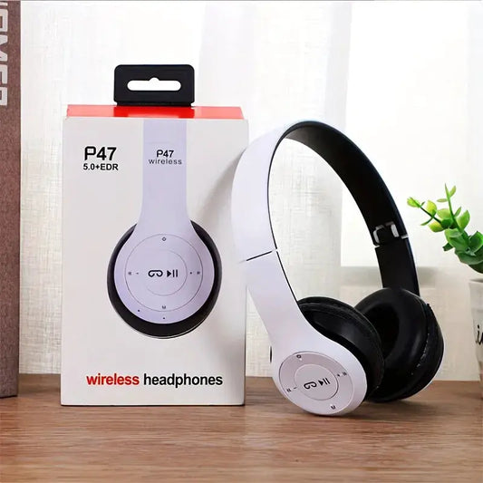 Stereo P47 Headset 5.0 Bluetooth Headset Folding Series Wireless Sports Game Headset for iPhone XiaoMi by All Mart Bristol Ltd