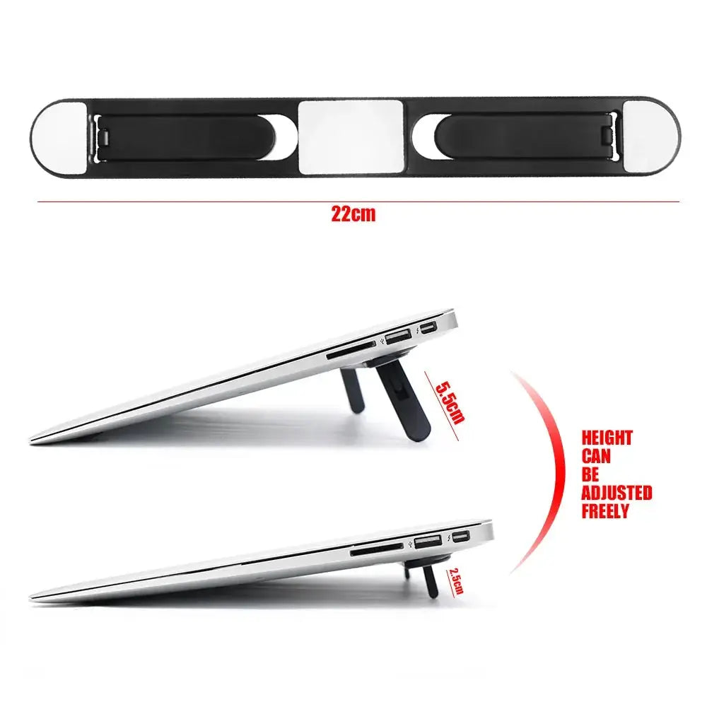 Foldable Laptop Stand Holder for MacBook Pro Air Invisible Notebook Holder Bracket Cooling Stand Universal Adhesive Laptop Stand by All Mart Bristol Ltd