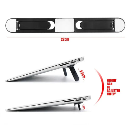 Foldable Laptop Stand Holder for MacBook Pro Air Invisible Notebook Holder Bracket Cooling Stand Universal Adhesive Laptop Stand by All Mart Bristol Ltd