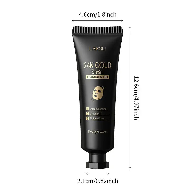 Laikou 24K Gold Snail Peel Off Mask Powerful Pore Cleaner Blackhead & Dirt Remover Detoxifying Facial Shining Skin Care 50g by All Mart Bristol Ltd