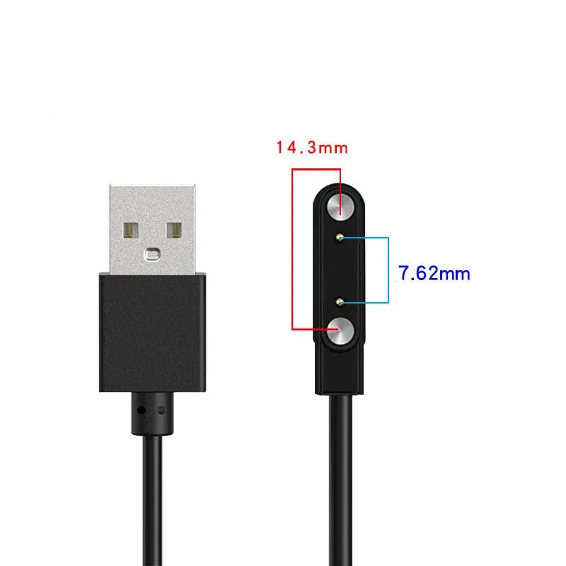 2 pins 4pins Smartwatch Dock Charger Adapter USB Charging Cable Cord for Adult/Kids Smart Watch Power Charge Wire Accessories by All Mart Bristol Ltd