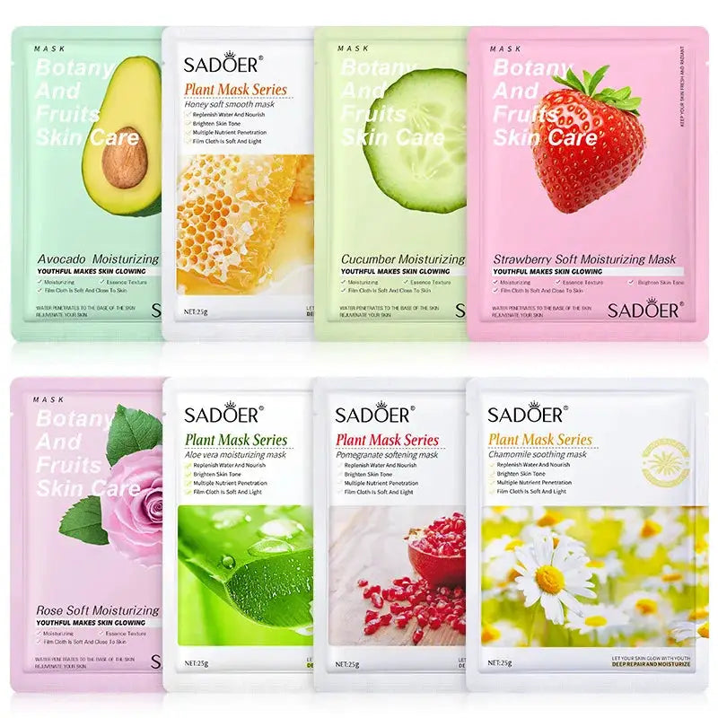 8pcs Natural Plant Face Mask Beauty Skincare Facial Masks Moisturizing Firming Hydrating Facial Mask Face Care Korean Cosmetics by All Mart Bristol Ltd