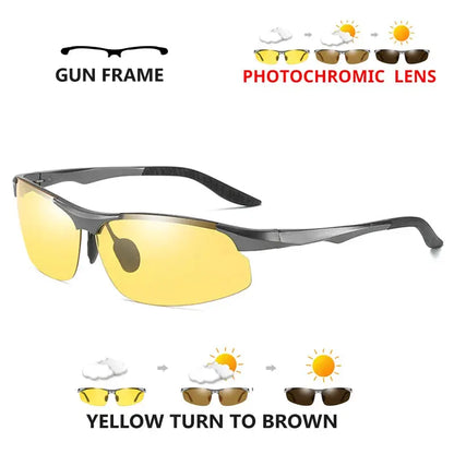 Aluminum Photochromic Polarized Sunglasses Man Driving Sun Glasses Male Outdoor Sport Eyewear Anti-UV oculos de sol masculino by All Mart Bristol Ltd