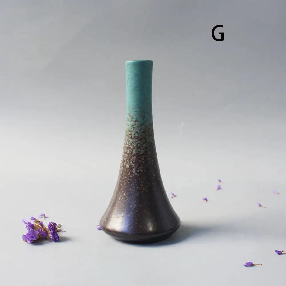 Ceramic Small flower Vase Home Decoration Crafts Tabletop Ornament Simplicity Japanese-style Decoration by All Mart Bristol Ltd