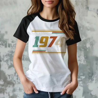 1974 tshirt women Y2K t shirt girl funny clothing by All Mart Bristol Ltd