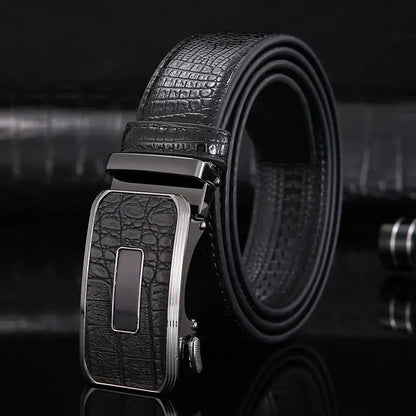 2022 New Luxury Genuine Leather Belt Men's Automatic Buckle Cowhide Leather Belt High-end Youth Business All-match Waistband by All Mart Bristol Ltd