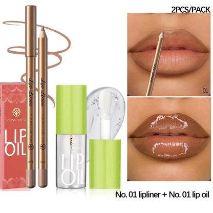 USHAS 12 Color Lip Liner + LIPSTICK Set Easy Coloring Matte Lipstick Long lasting nude red lipstick by All Mart Bristol Ltd