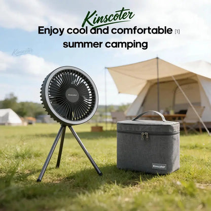 10000mAh 4000mAh Camping Fan Rechargeable Desktop Portable Circulator Wireless Ceiling Electric Fan with Power Bank LED Lighting by All Mart Bristol Ltd