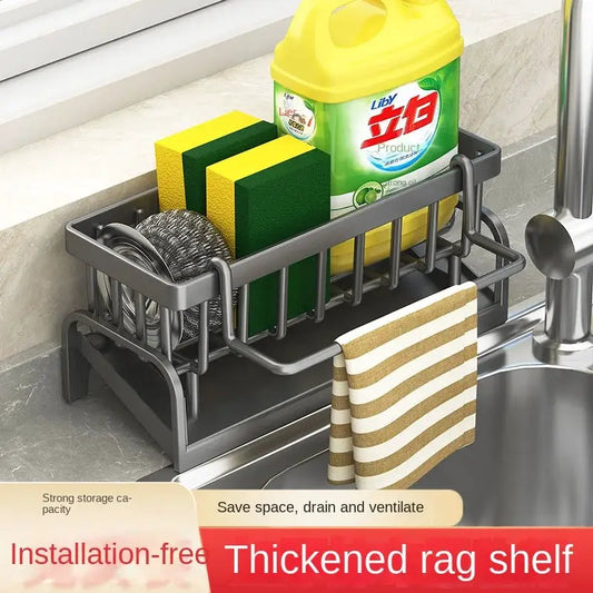 Kitchen Sink Sponge and Detergent Organizer Draining Rack by All Mart Bristol Ltd