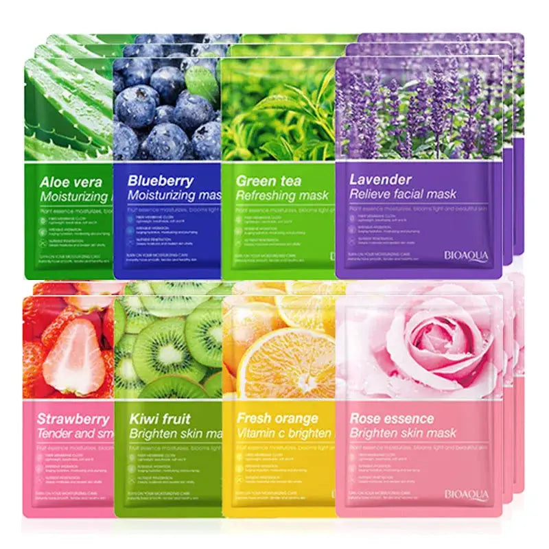 8pcs Natural Plant Face Mask Beauty Skincare Facial Masks Moisturizing Firming Hydrating Facial Mask Face Care Korean Cosmetics by All Mart Bristol Ltd