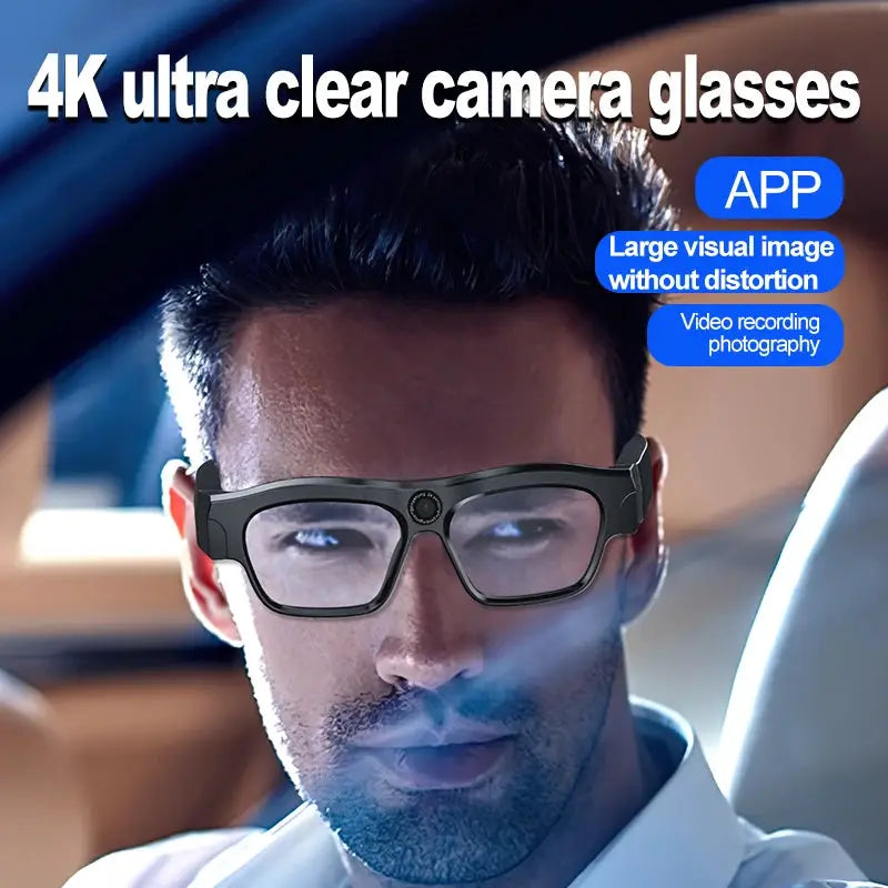 Video glasses with APP application, 4K high-definition wifi glasses recorder, mini sports glasses camera, polarized sunglasses by All Mart Bristol Ltd