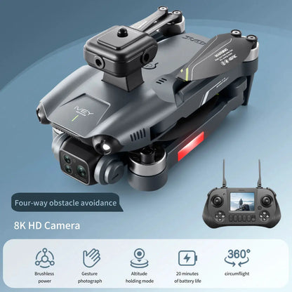 New V28 MAX Drone Professional 8K HD Dual Camera Screen Controlled Brushless Obstacle Avoidance RC Quadcopter Dron Toy 1000M by All Mart Bristol Ltd