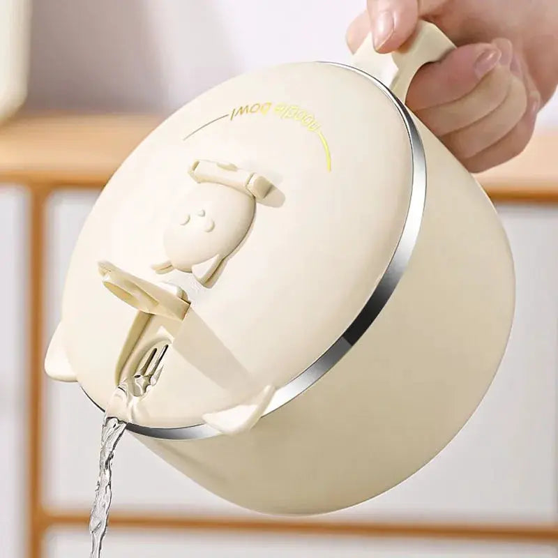 Instant Noodles Bowl 304 Stainless Steel Instant Noodle Cup With Lid Portable Ramen Bowl Food Containers Dish For Ramen by All Mart Bristol Ltd