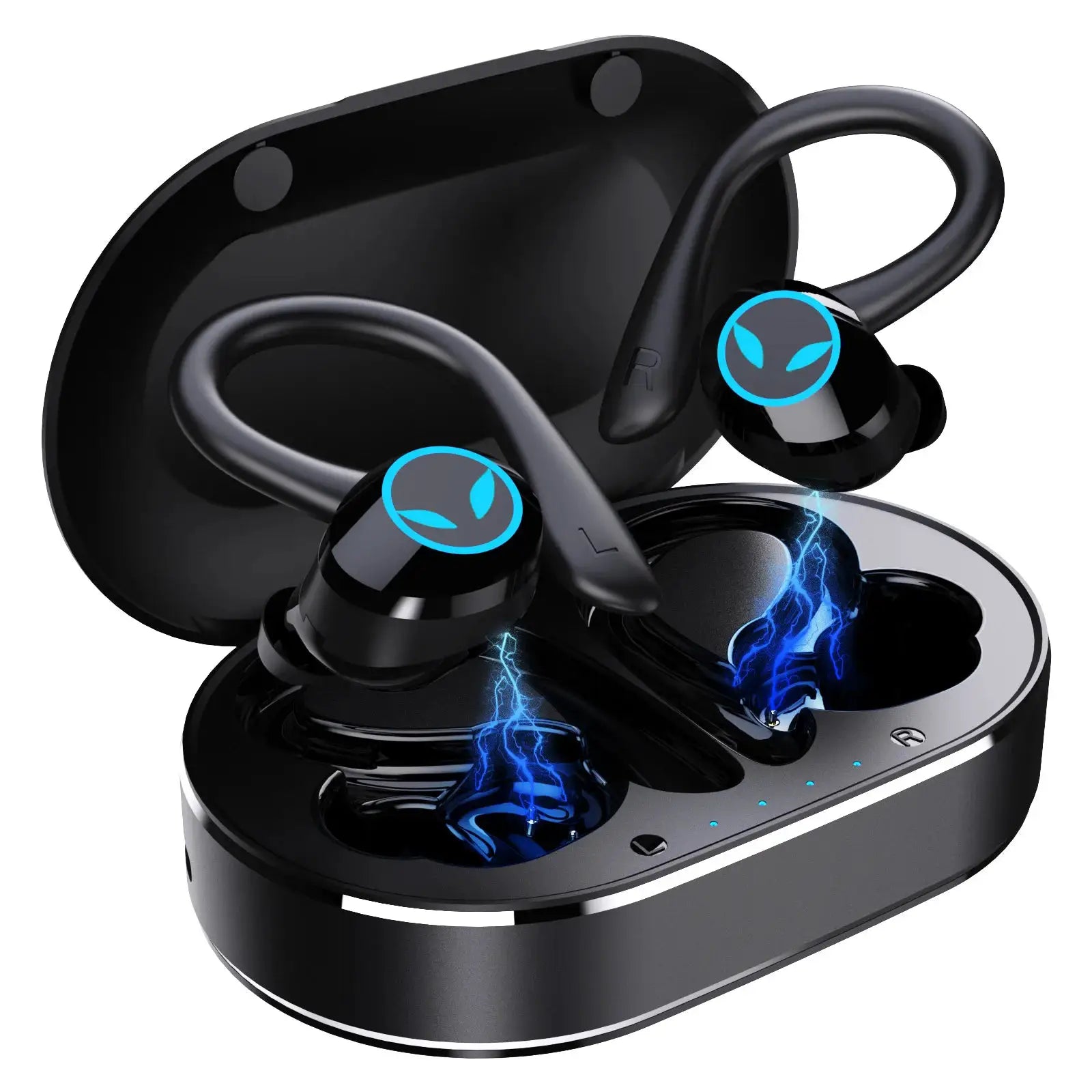 Bluetooth Headset Wireless Sports Headphones TWS Bluetooth 5.4 Earphones Ear Hook Running Stereo Earbuds With EMC Mic Waterproof by All Mart Bristol Ltd