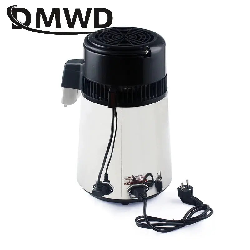 DMWD Pure Water Distiller 4L Dental Distilled Water Machine Filter Stainless Steel Electric Distillation Purifier Jug 110V 220V by All Mart Bristol Ltd
