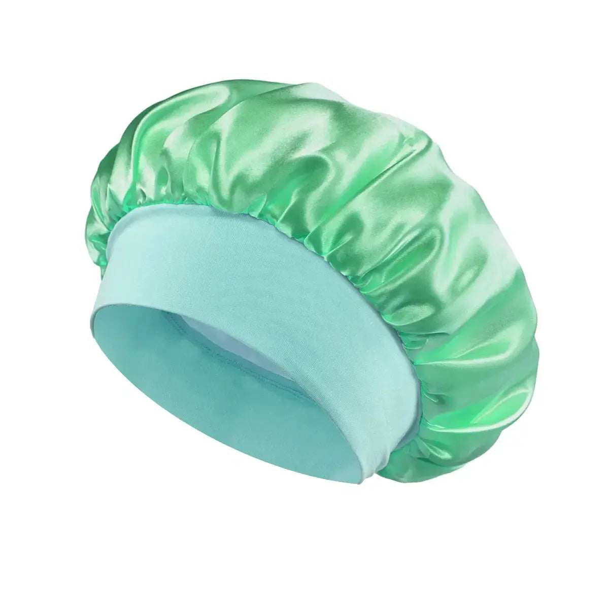 Women Satin Bonnet Hair Bonnet for Sleeping Hair Care Silk Bonnets Solid Wide-brimmed Sleeping Hat with Elastic Soft Band by All Mart Bristol Ltd