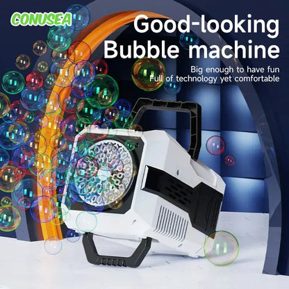 Spaceman Bubble Gun Electric Bubbles Machine Guns Fully Automatic 12 Holes Space Soap Bubble Summer Outdoor Weeding Toys for Kid by All Mart Bristol Ltd