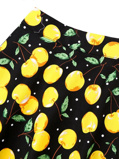 2025 Summer Midi Skirt Runway Vintage Rockabilly Sundress Red Womens Sexy Pinup 50S Cotton Polka Dot Pattern Skater Streetwear by All Mart Bristol Ltd