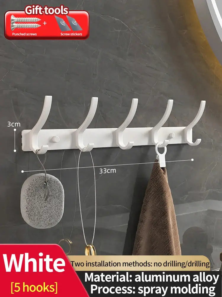 no drill Door Behind Hook Storage Wall Hanging Clothes Hanger Coat Hook Punch-free Hanger Bedroom Organizer Storage Kitchen Acce by All Mart Bristol Ltd
