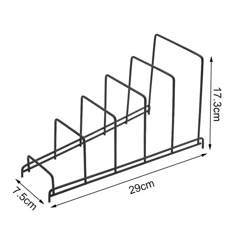 Rack Shelf Stand Multi Layer Space Saving Rustproof Cutting Board Practical Kitchen Organizer Pot Lid Holder Iron Art For Home by All Mart Bristol Ltd