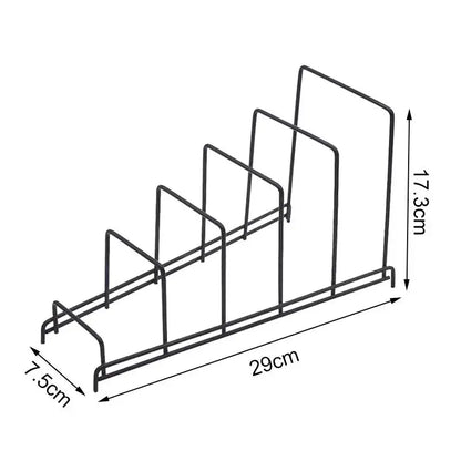 Rack Shelf Stand Multi Layer Space Saving Rustproof Cutting Board Practical Kitchen Organizer Pot Lid Holder Iron Art For Home by All Mart Bristol Ltd