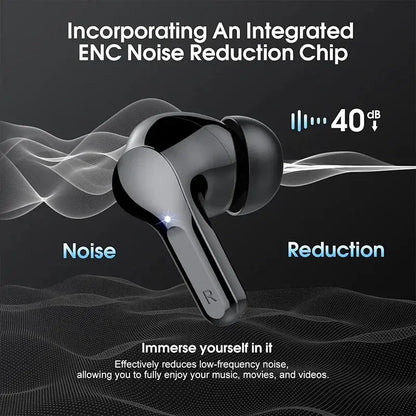 New Wireless Earbuds HiFi Stereo Headphones BT5.3 with ENC Noise Cancelling 48H LED Display Ear Buds IP7 Waterproof Earphones by All Mart Bristol Ltd