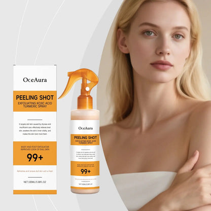 OceAura Peel Shot Kojic Acid Turmeric Spray Dead Skin Remover Smooth Body Exfoliant Improve Dullness Refreshing Hydrating Spray by All Mart Bristol Ltd