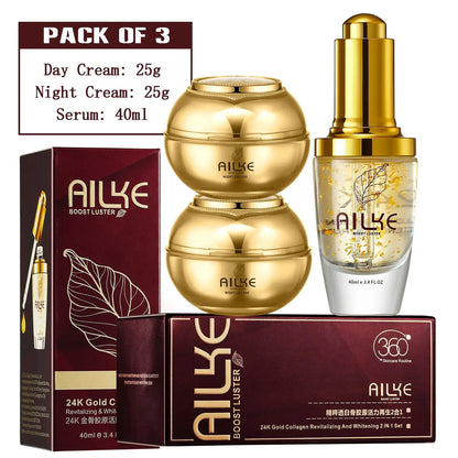 AILKE Whitening Skin Care Set, Reduce Wrinkles, Dark Spots, Even Skin Tone, Women Beauty Cosmetics for All Skin Types by All Mart Bristol Ltd