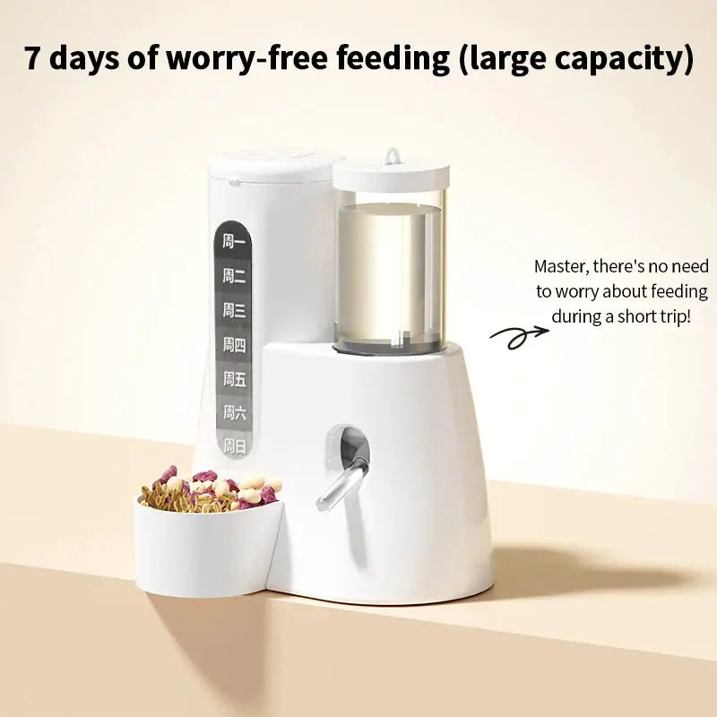 Hamster Water Feeder Small Animal Automatic Dispenser Drinking Water Bottle Bowls Dish with Food Container for Guinea Pig Rat by All Mart Bristol Ltd