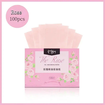 100pcs/set Facial Oil Blotting Paper Matte Face Wipes Oil Control Oil-absorbing Face Cleaning Beauty Makeup Tools Accessories by All Mart Bristol Ltd