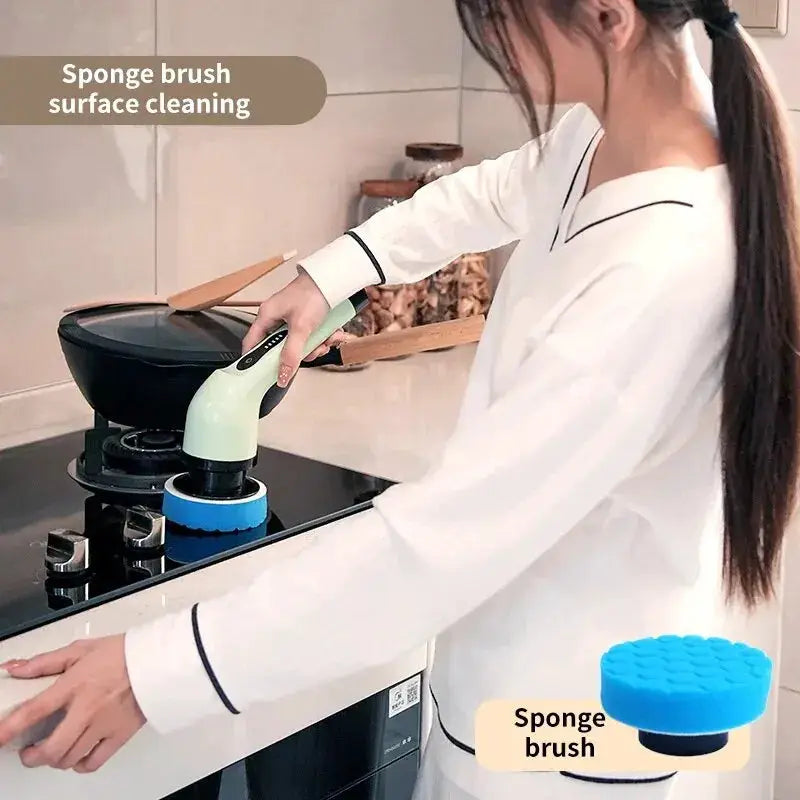 Wireless Electric Cleaning Brush Bathroom Window Kitchen Automotive Multifunctional Household Rotating Cleaning Machine by All Mart Bristol Ltd