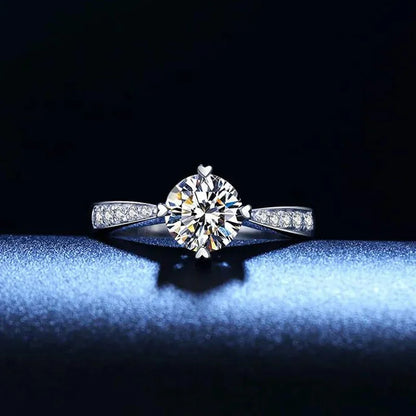 925 Sterling Silver Zircon Adjustable Women's Engagement Ring Wedding Fashion Jewelry Accessories by All Mart Bristol Ltd