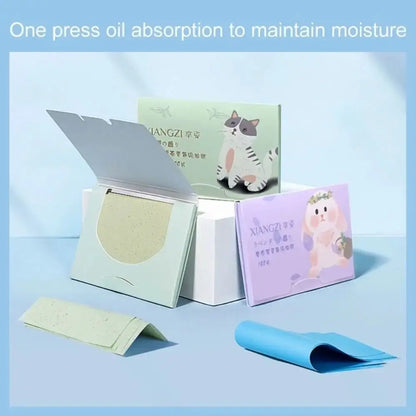 100PCS Fragrance Facial Oil Absorbing Paper Natural Green Tea Bamboo Charcoal Oil Blotting Paper Portable Facial Absorbent Paper by All Mart Bristol Ltd