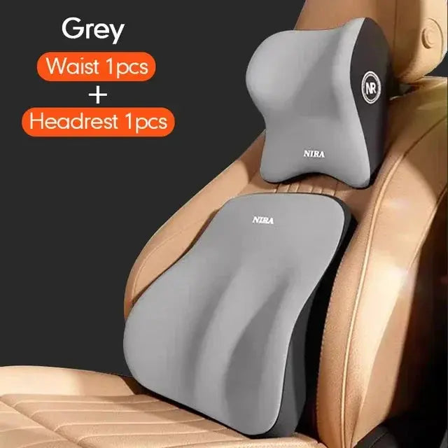 Memory Foam Car Universal Headrest Lumbar Cushion Back Cushion Lumbar Pillow Car Comfort Neck Pillow Car General Accessories by All Mart Bristol Ltd