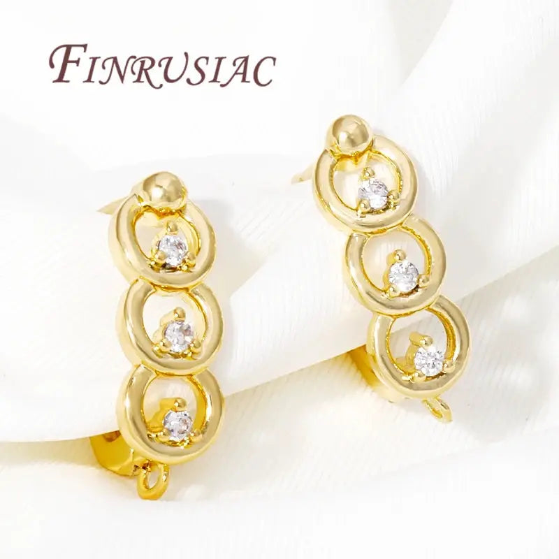 Women's Jewelry 18K Gold Plated Earring Hook Clasp Accessories For Earrings,Earwires Fastener Earring Fixtures Findings For DIY by All Mart Bristol Ltd