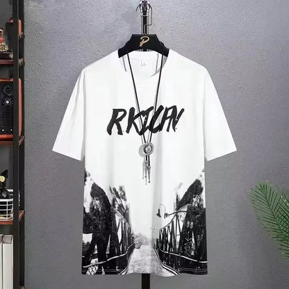 T-shirt for Men Hoodies Summer Men Clothing Cartoon Casual Harajuku Streetwear Print Hooded Top Short Sleeve Sweatshirts Men by All Mart Bristol Ltd