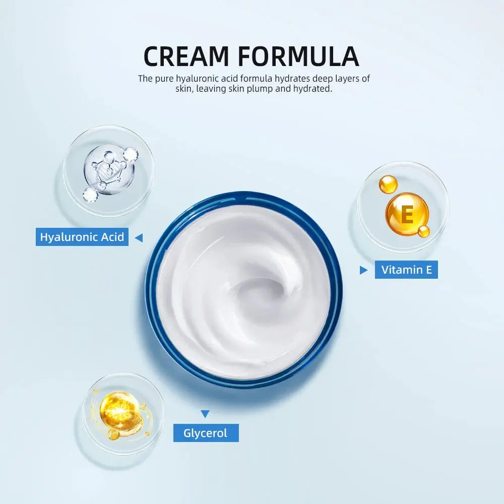 Hyaluronic Acid Gel Cream Hydrating Face Moisturizer For Hydrate&Smooth Extra-Dry Skin Nourishing Improve Dryness Facial Lotion by All Mart Bristol Ltd