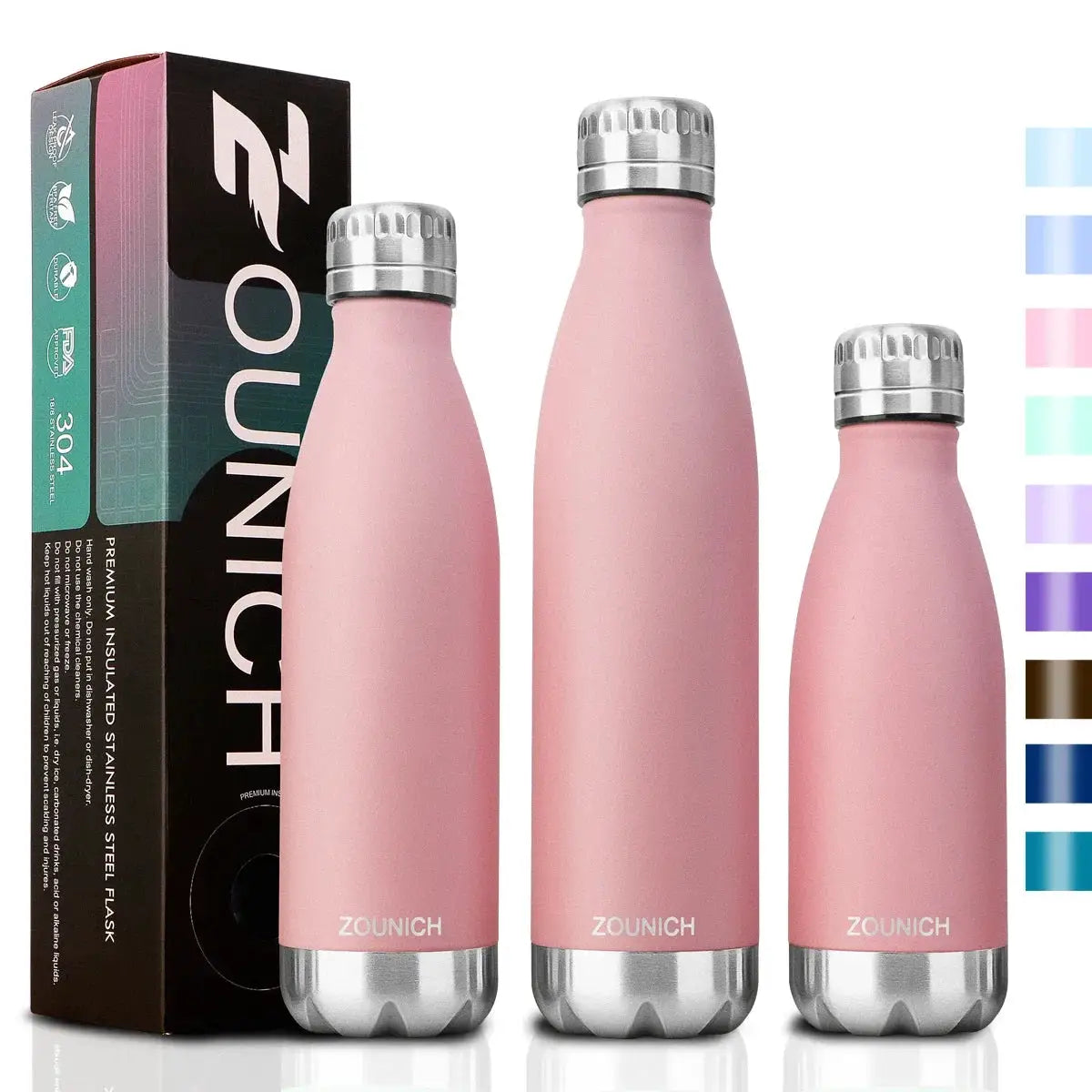ZOUNICH 500ml Double-Wall Insulated Vacuum Flask Stainless Steel Water Bottle for Sport Water Bottles Portable Thermos Bottle by All Mart Bristol Ltd