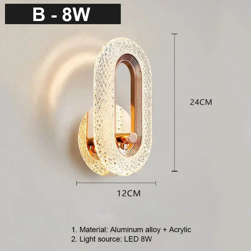 LED Wall Lamp Modern Nordic Wall Light Sconces Indoor Lighting for Living Room Bedroom Bedside Light Fixture Wall Decor Bathroom by All Mart Bristol Ltd
