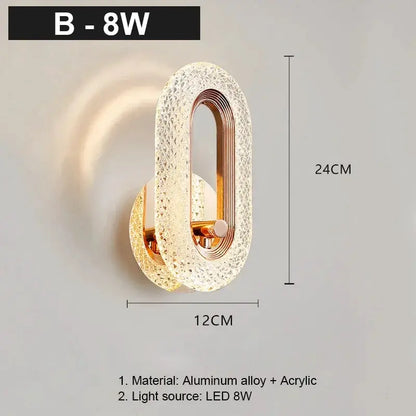 LED Wall Lamp Modern Nordic Wall Light Sconces Indoor Lighting for Living Room Bedroom Bedside Light Fixture Wall Decor Bathroom by All Mart Bristol Ltd