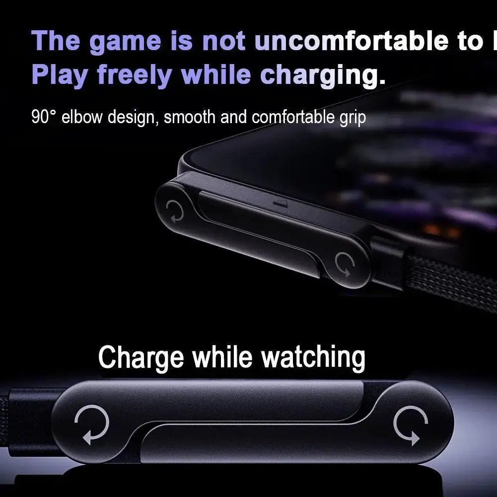 Sideways Phone Charger,Invisible Stand Charging Cable,Built In Phone Stand Charging Cord with Folding Phone Stand 2-in-1 Holder by All Mart Bristol Ltd