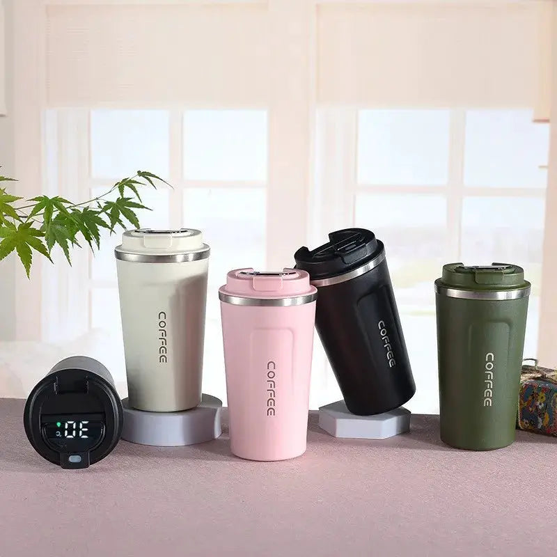 380/510ml Thermos Coffee Mug Stainless Steel Coffee Cup Temperature Display Vacuum Flask Thermal Tumbler Insulated Water Bottle by All Mart Bristol Ltd