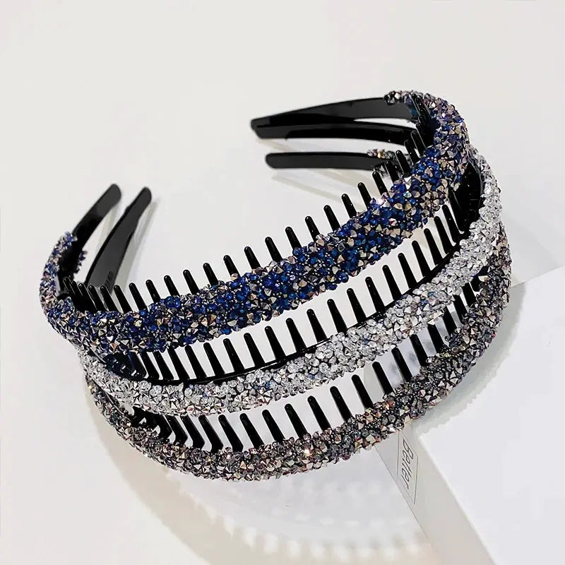 Women Rhinestones Antislip Hairband For Women Sweet Hair Decorate Crystal Headband Hair Band Hoop Fashion Hair Accessories by All Mart Bristol Ltd