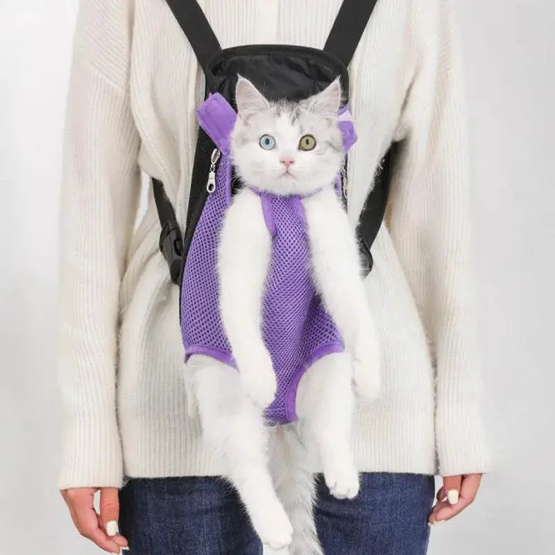 Adjustable Cat Carrier Bag Pet Double Shoulder Backpack Portable Bag Outdoor Travel Camping Hiking Cat Bag Dog Bag by All Mart Bristol Ltd